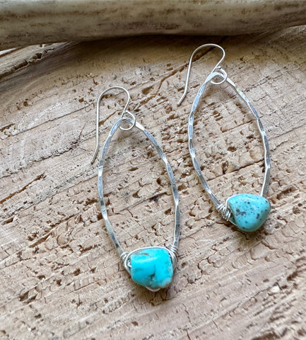 Marquise Turquoise Earrings