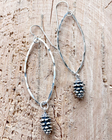 Marquise Pinecone Earrings