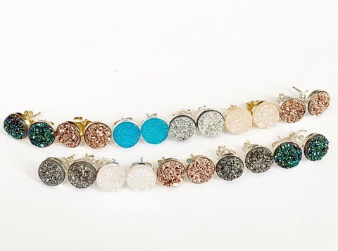 Druzy Stud Earrings