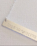 Two Name Stamped Bar Necklace