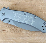 Engraved Kershaw Pocket Knife