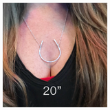 Hammered Horseshoe Necklace-Large