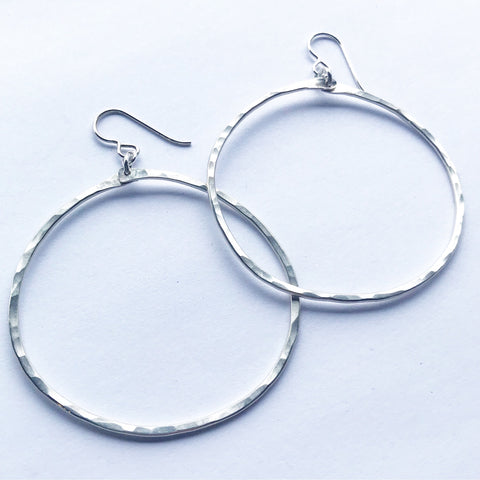 Organic Hammered Hoops
