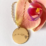 Hawaiian Islands Coin Necklace