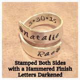 Sterling Silver Stamped Wrap Ring