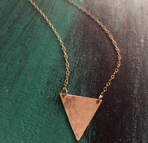 Hammered Triangle Necklace