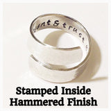 Sterling Silver Stamped Wrap Ring