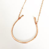 Hammered Horseshoe Necklace-Large