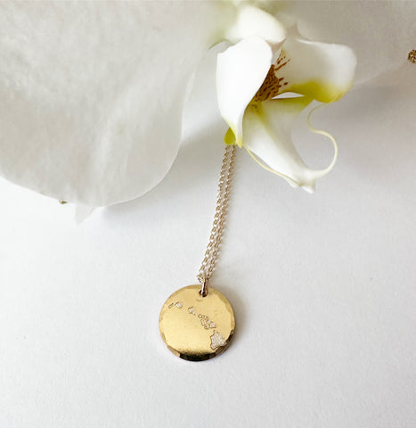 Hawaiian Islands Coin Necklace