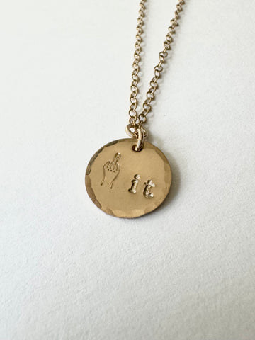 F*ck It Coin Necklace
