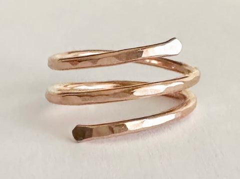 Hammered Coil Ring