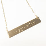 Two Name Stamped Bar Necklace