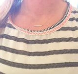 Hammered Mini Bar Necklace