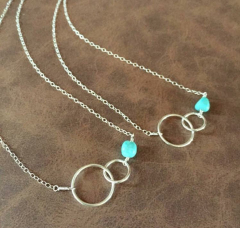 Infinity Circles & Turquoise Necklace
