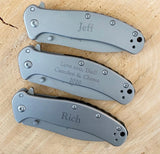 Engraved Kershaw Pocket Knife