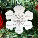 Snowflake Last Name Ornament